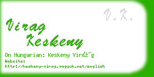 virag keskeny business card